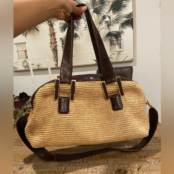 Kara Ross Snakeskin Shoulder Bag - Picture 1 of 13